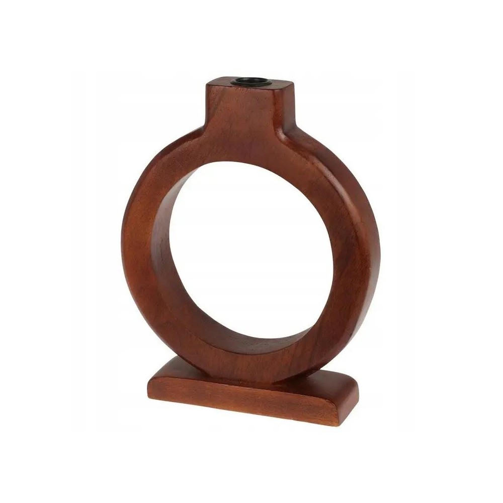 CANDELIERE H.21 MANGO TONDO LEGNO